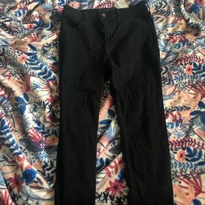 Hollister high wasted black skinny jeans